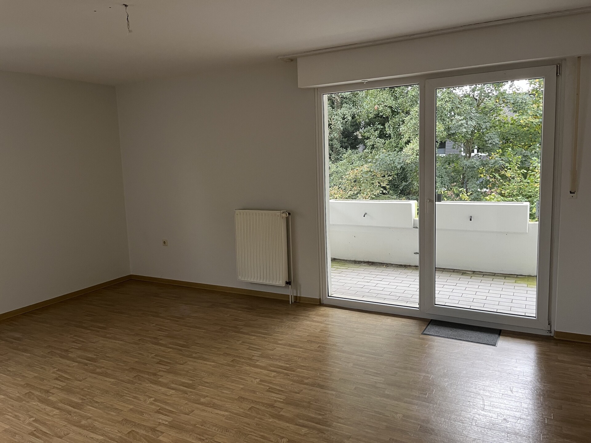 Wohnzimmer mit Blick auf Balkon