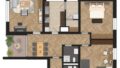 Grundriss Whg Typ 3-3